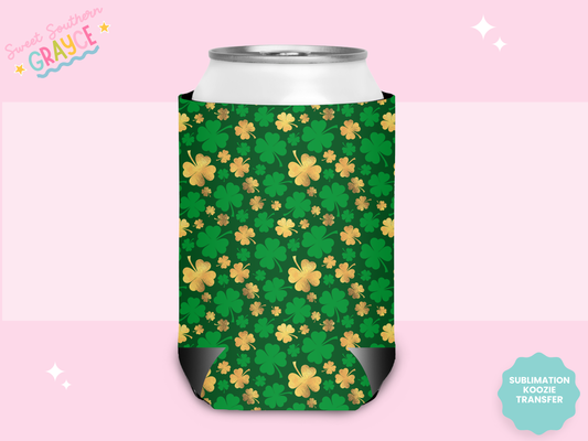 CAN KOOZIE SUB TRANSFER - LUCKY CLOVERS