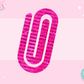 JUMBO PAPER CLIP SUB TRANSFER - GLITTER PINK STRIPES