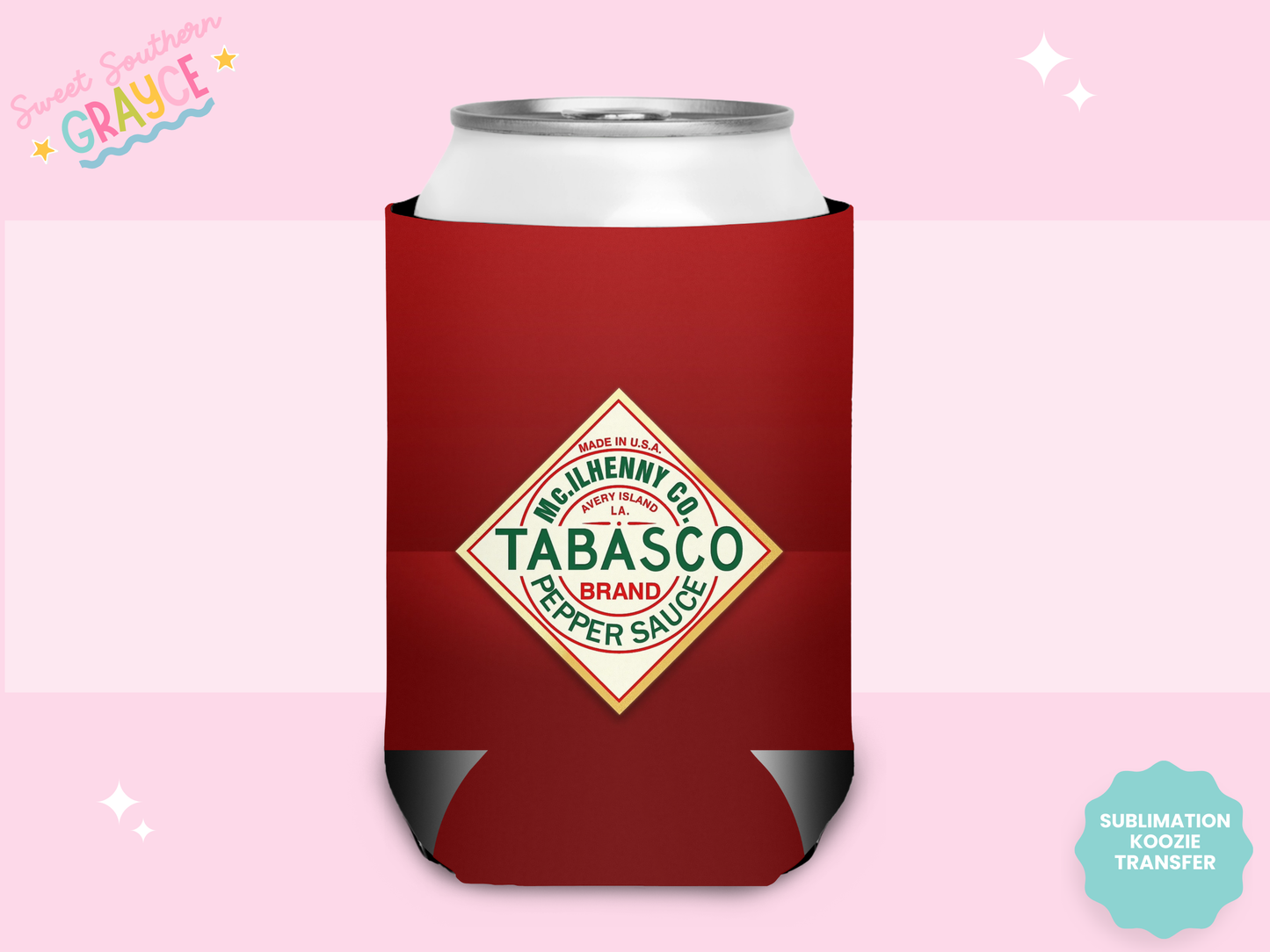 CAN KOOZIE SUB TRANSFER - TABASCO