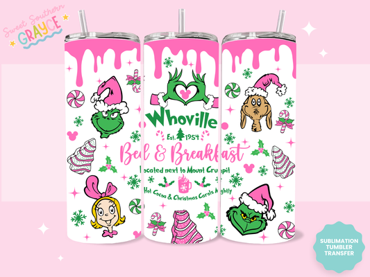 20oz SUBLIMATION TRANSFER - WHOVILLE BED AND BREAKFAST