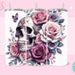 20oz SUBLIMATION TRANSFER - SKULL AND FLOWERS