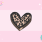 3D STRAW TOPPER- CHEETAH HEART