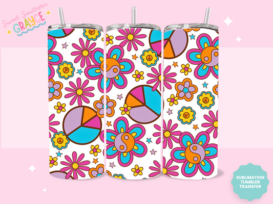 20oz SUBLIMATION TRANSFER - RETRO COLORFUL THINGS