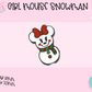 3D STRAW TOPPER- GIRL MOUSE SNOWMAN