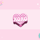 3D STRAW TOPPER- PINK XOXO HEART