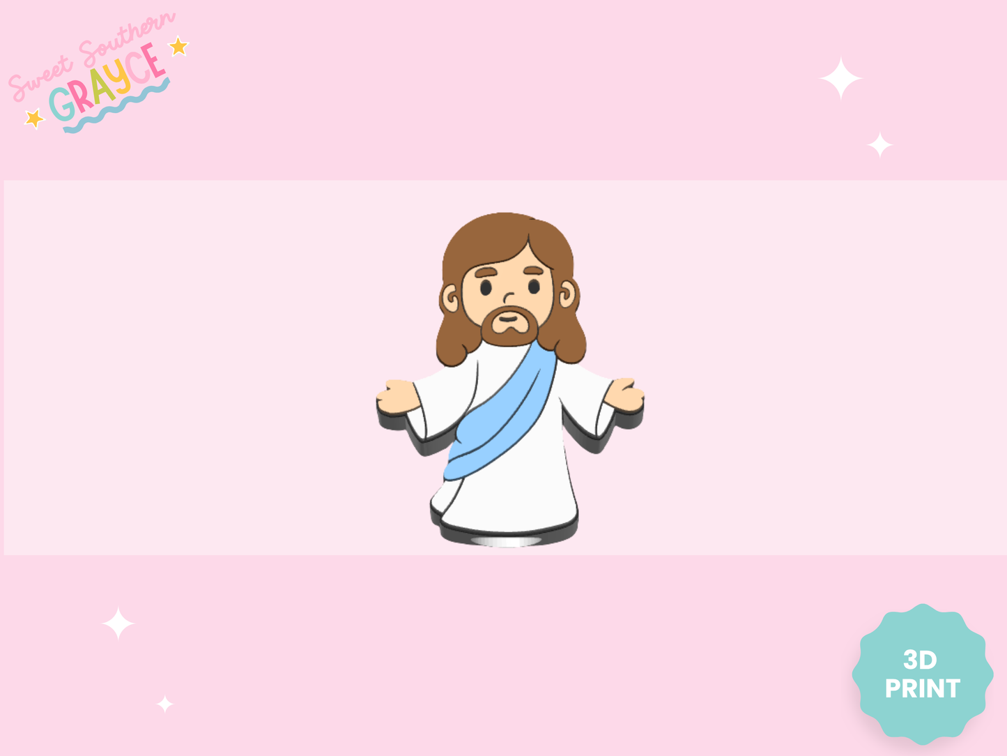 3D STRAW TOPPER- JESUS