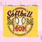 20oz SUBLIMATION TRANSFER - YELLOW SOFTBALL BASEBALL MOM
