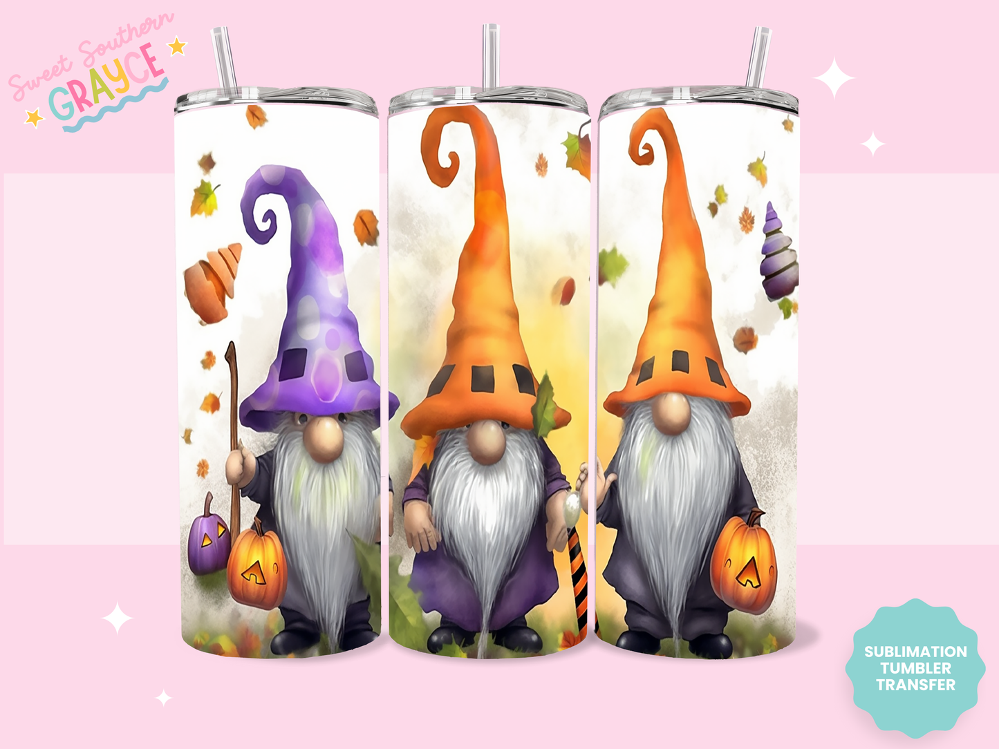 20oz SUBLIMATION TRANSFER - HALLOWEEN GNOMES