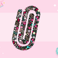 JUMBO PAPER CLIP SUB TRANSFER - DARK COLORFUL FLOWERS