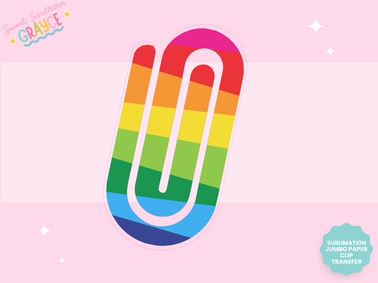 JUMBO PAPER CLIP SUB TRANSFER - RAINBOW PRIDE