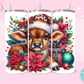 20oz SUBLIMATION TRANSFER - CHRISTMAS FLOWER HEIFER