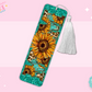 BOOKMARK SUBLIMATION TRANSFER - TURQ SUNFLOWER MOM