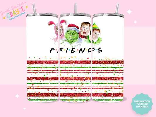 20oz SUBLIMATION TRANSFER - CHRISTMAS FRIENDS