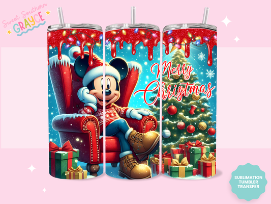 20oz SUBLIMATION TRANSFER - MOSUE MERRY CHRISTMAS