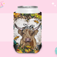 CAN KOOZIE SUB TRANSFER - BOHO SUNFLOWER HEIFER