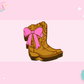 3D STRAW TOPPER- COWBOY BOOTS WITH BOW