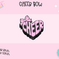 3D STRAW TOPPER- CHEER BOW