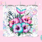 20oz SUBLIMATION TRANSFER- COLORFUL FLOWER MERMAID TAIL