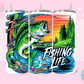 20oz SUBLIMATION TRANSFER - COLORFUL FISHING LIFE BASS