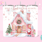 20oz SUBLIMATION TRANSFER -PINK CHRISTMAS HOUSE
