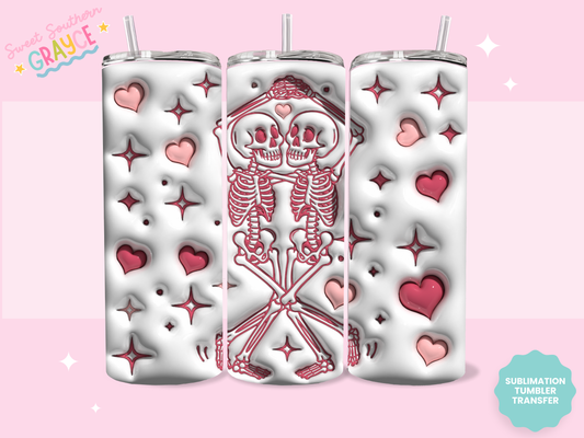 20oz SUBLIMATION TRANSFER - PUFFY LOVE SKELLIES