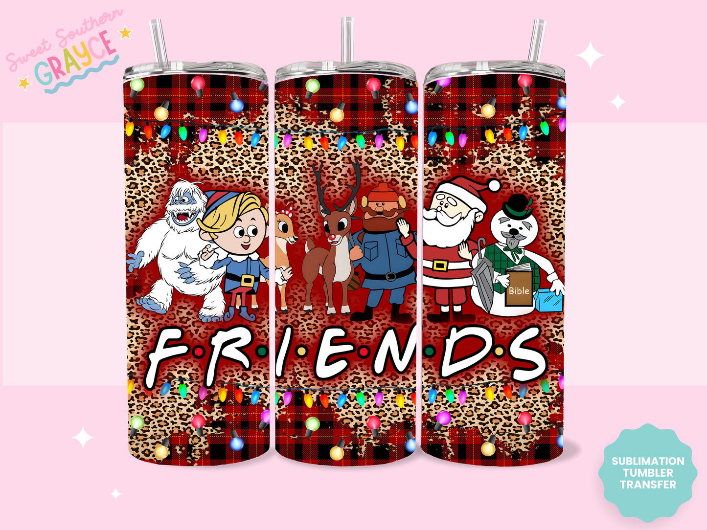 20oz SUBLIMATION TRANSFER - MOVIE FRIENDS