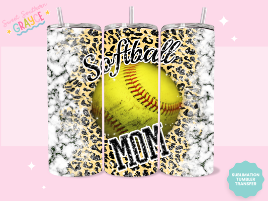 20oz SUBLIMATION TRANSFER - SOFTBALL MOM