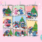 20oz SUBLIMATION TRANSFER - BLUE ALIEN CHRISTMAS SQUARES