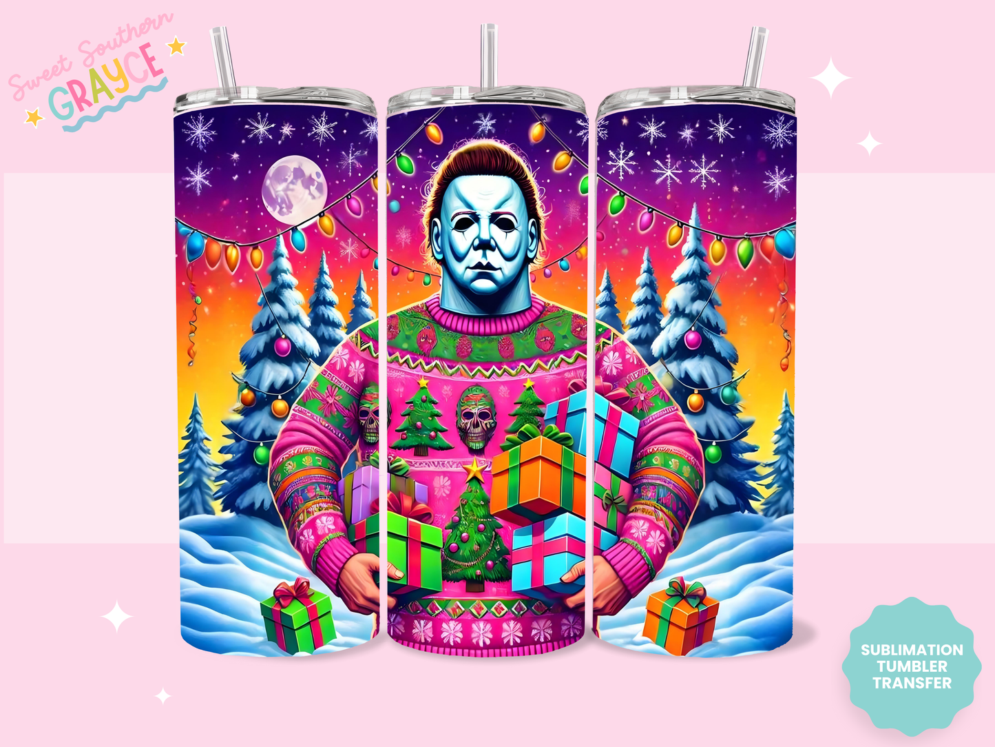 20oz SUBLIMATION TRANSFER - MYERS CHRISTMAS