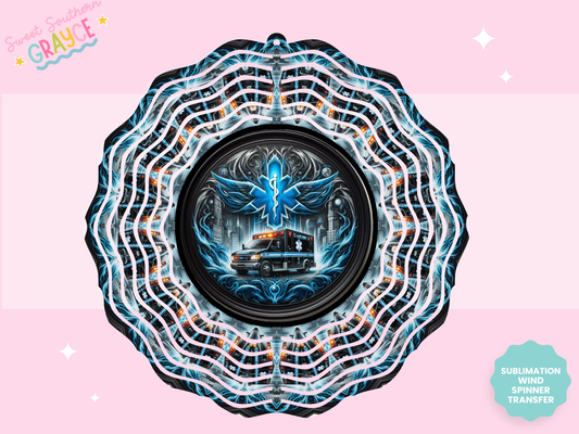 WIND SPINNER SUB TRANSFER - NEON BLUE EMT