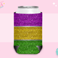 CAN KOOZIE SUB TRANSFER - MARDI GRAS STRIPES