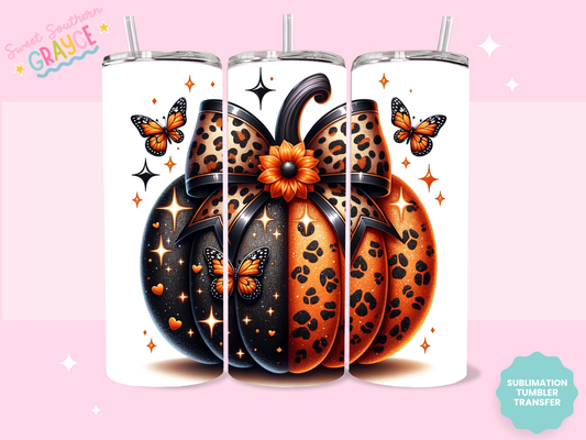 20oz SUBLIMATION TRANSFER - PUMPKIN BOW