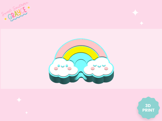 3D STRAW TOPPER- RAINBOW WITH SMILEY