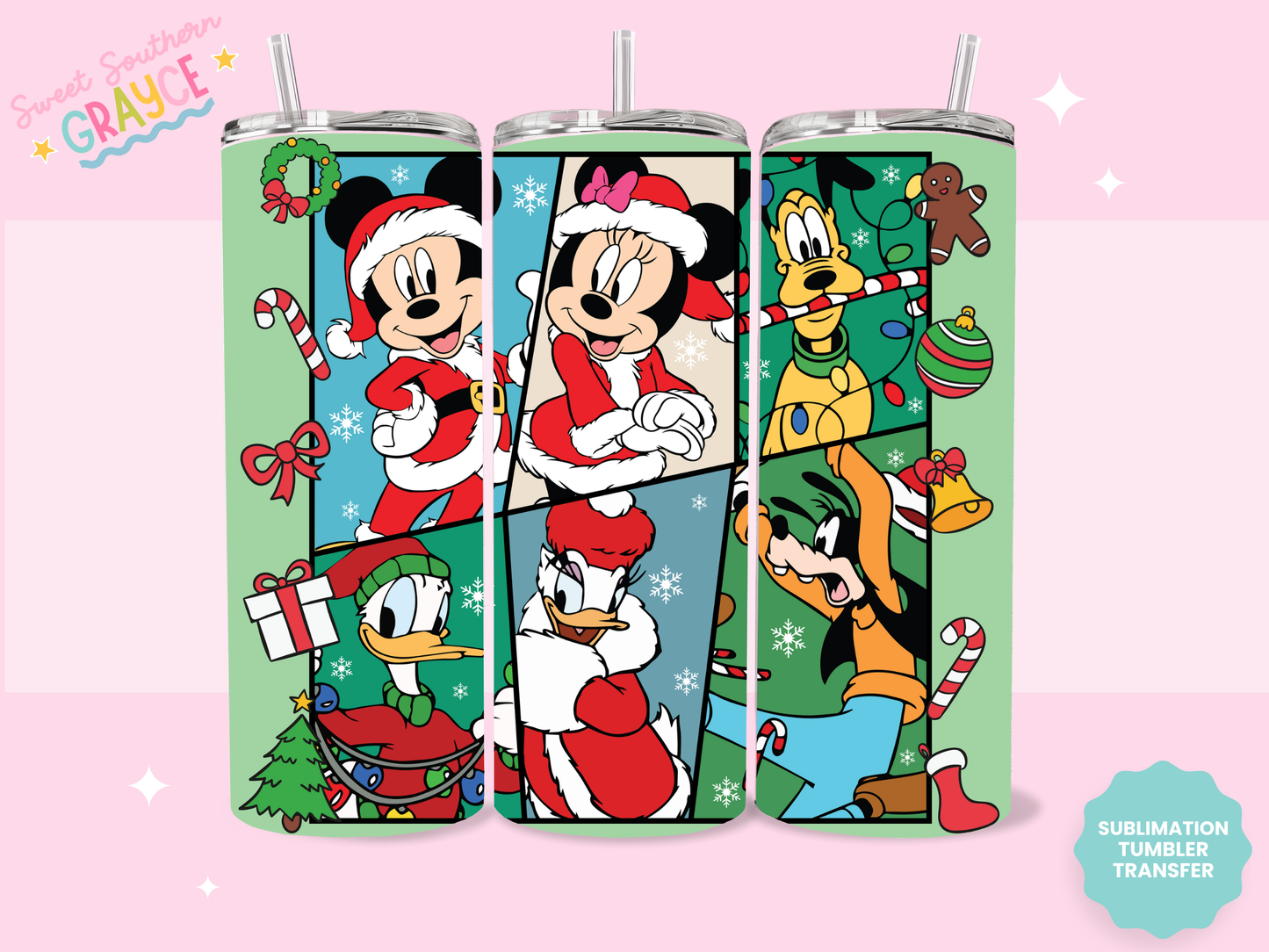 20oz SUBLIMATION TRANSFER - MAGICAL FRIENDS CHRISTMAS #2