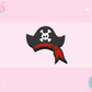 3D STRAW TOPPER- PIRATE HAT