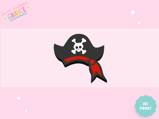 3D STRAW TOPPER- PIRATE HAT