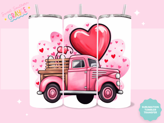 20oz SUBLIMATION TRANSFER - LOVE TRUCK