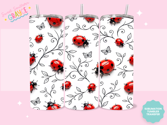 20oz SUBLIMATION TRANSFER- LADYBUGS