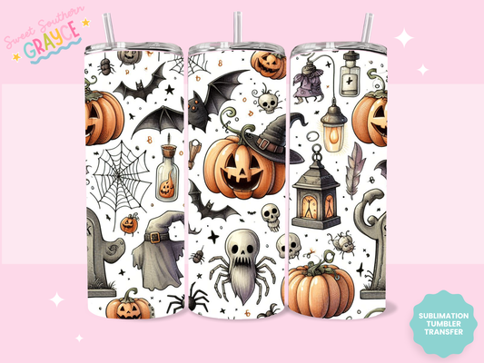 20oz SUBLIMATION TRANSFER - PUMPKIN HALLOWEEN