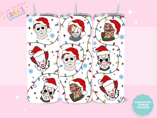 20oz SUBLIMATION TRANSFER - CHRISTMAS SCARY MEN #1