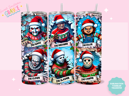 20oz SUBLIMATION TRANSFER - CHRISTMAS SCARY MEN #2