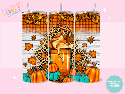 20oz SUBLIMATION TRANSFER - PUMPKIN SPICE DRINK