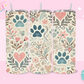 20oz SUBLIMATION TRANSFER - FLORAL HEARTS PAW PRINTS