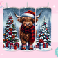 20oz SUBLIMATION TRANSFER - CHRISTMAS SNOW HEIFER