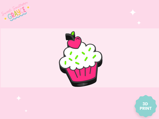 3D STRAW TOPPER- CUTE CUPCAKE
