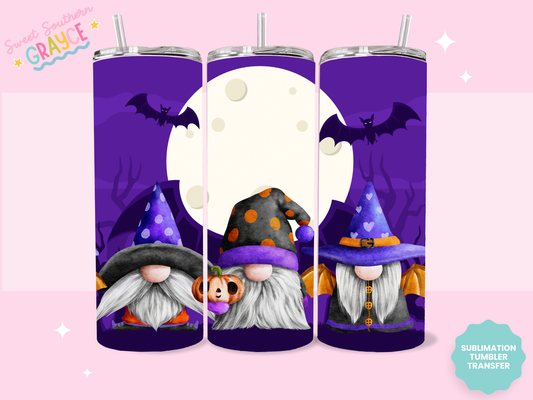 20oz SUBLIMATION TRANSFER - PURPLE HALLOWEEN GNOMES