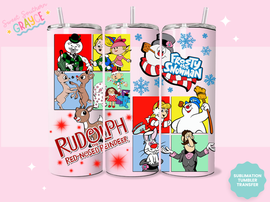 20oz SUBLIMATION TRANSFER - OLD CHRISTMAS MOVIES