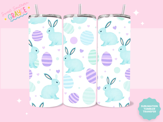 20oz SUBLIMATION TRANSFER - PASTEL BUNNIES