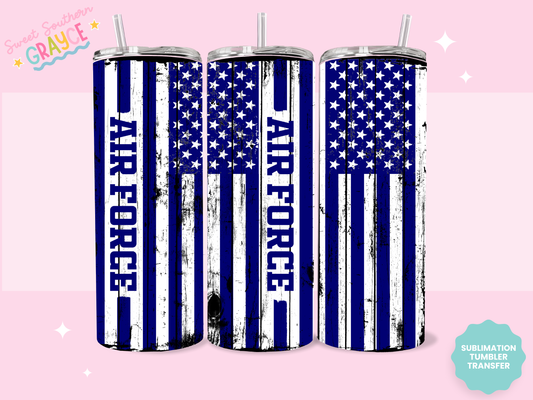 20oz SUBLIMATION TRANSFER - US AIR FORCE FLAG