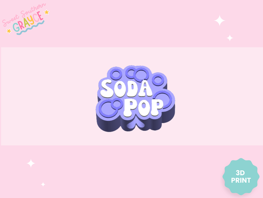 3D STRAW TOPPER- SODA POP